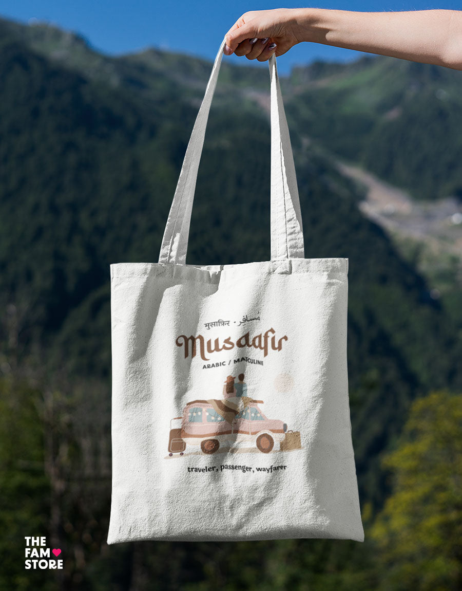 Musaafir Zipper Tote Bag | Eco-friendly & Stylish