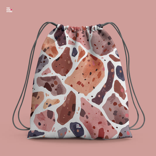 Terrazo Dreams Drawstring Bag