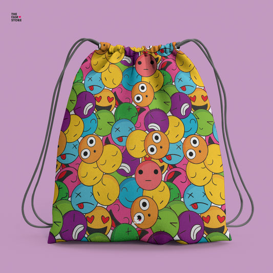 Emoji Viber Drawstring Bag