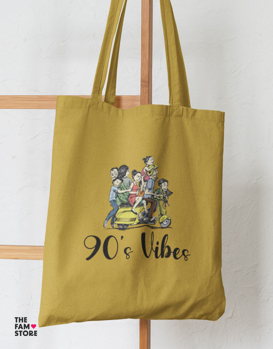 90s Vibe Stylish & Nostalgic Zipper ToteBag