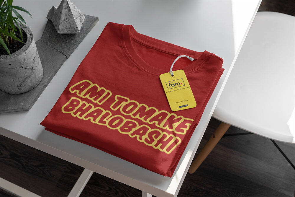 Ami Tomake Bhalobashi | Round Neck T-Shirt | The Fam Store