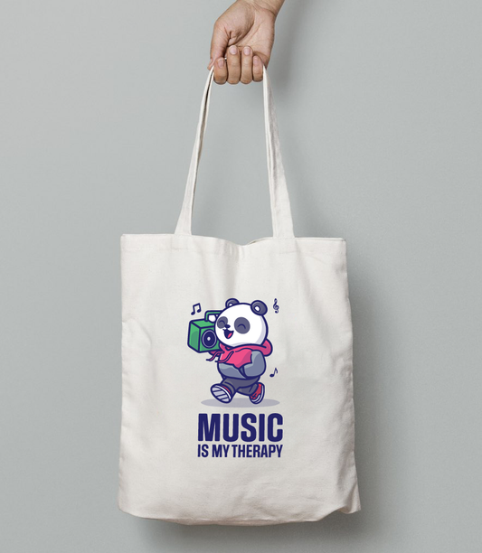 Music is my therapy | Stylish Zipper Tote-Bags