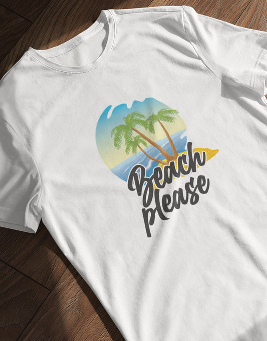 Beach Please - Women Round Neck T-Shirt - The Fam Store