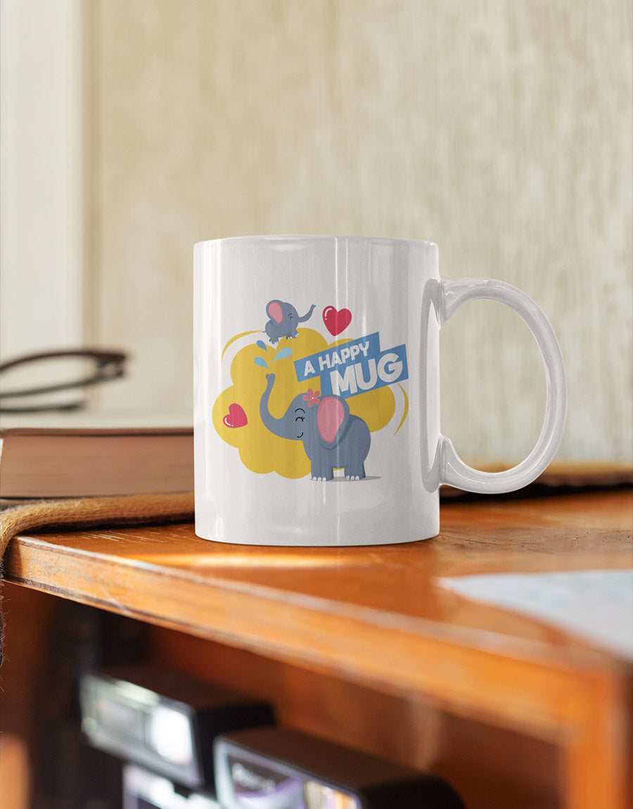 A Happy Elephant Coffee Mug