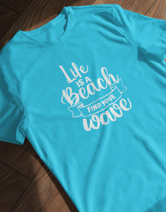 Life is a Beach - Round Neck T-Shirt - The Fam Store