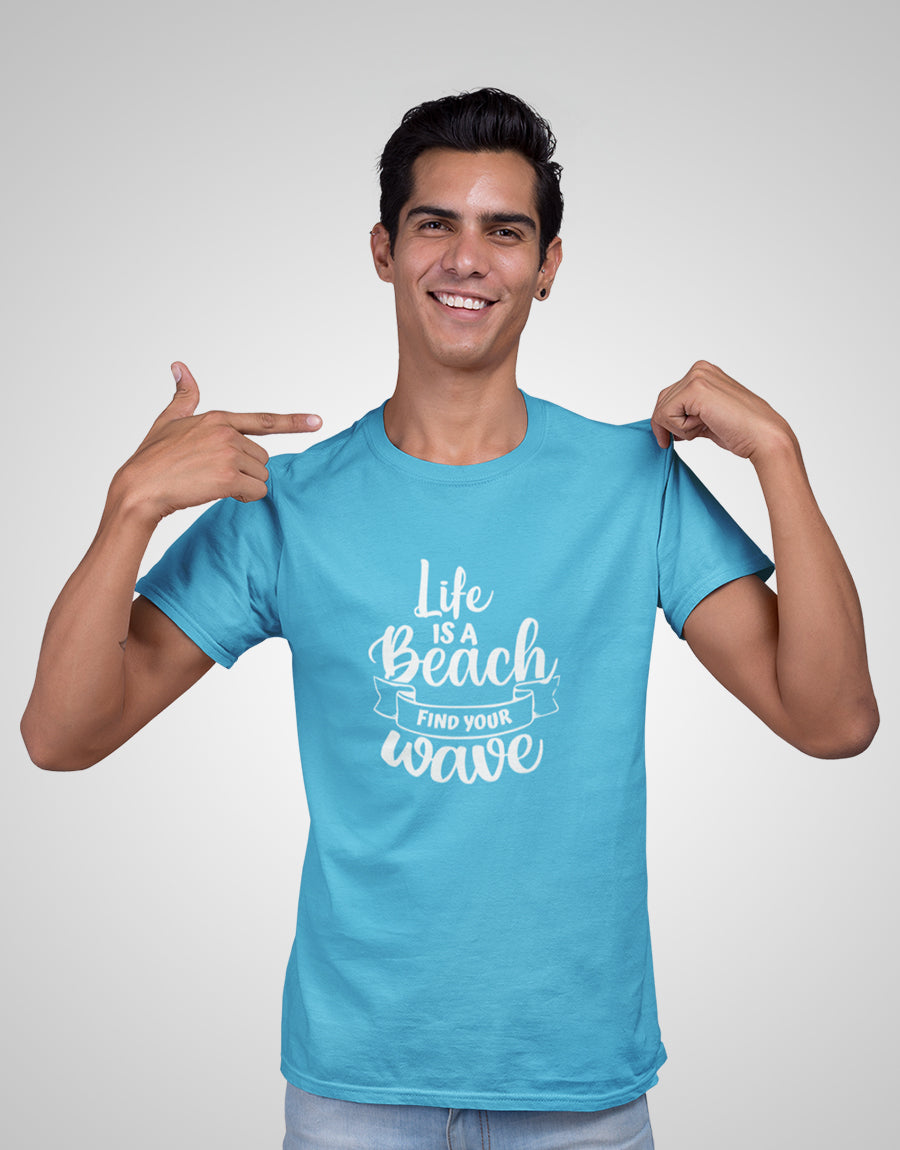 Life is a Beach - Round Neck T-Shirt - The Fam Store