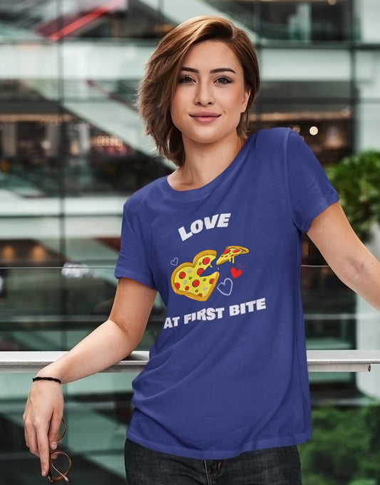 Love at First Bite - Women Round Neck T-Shirt - The Fam Store