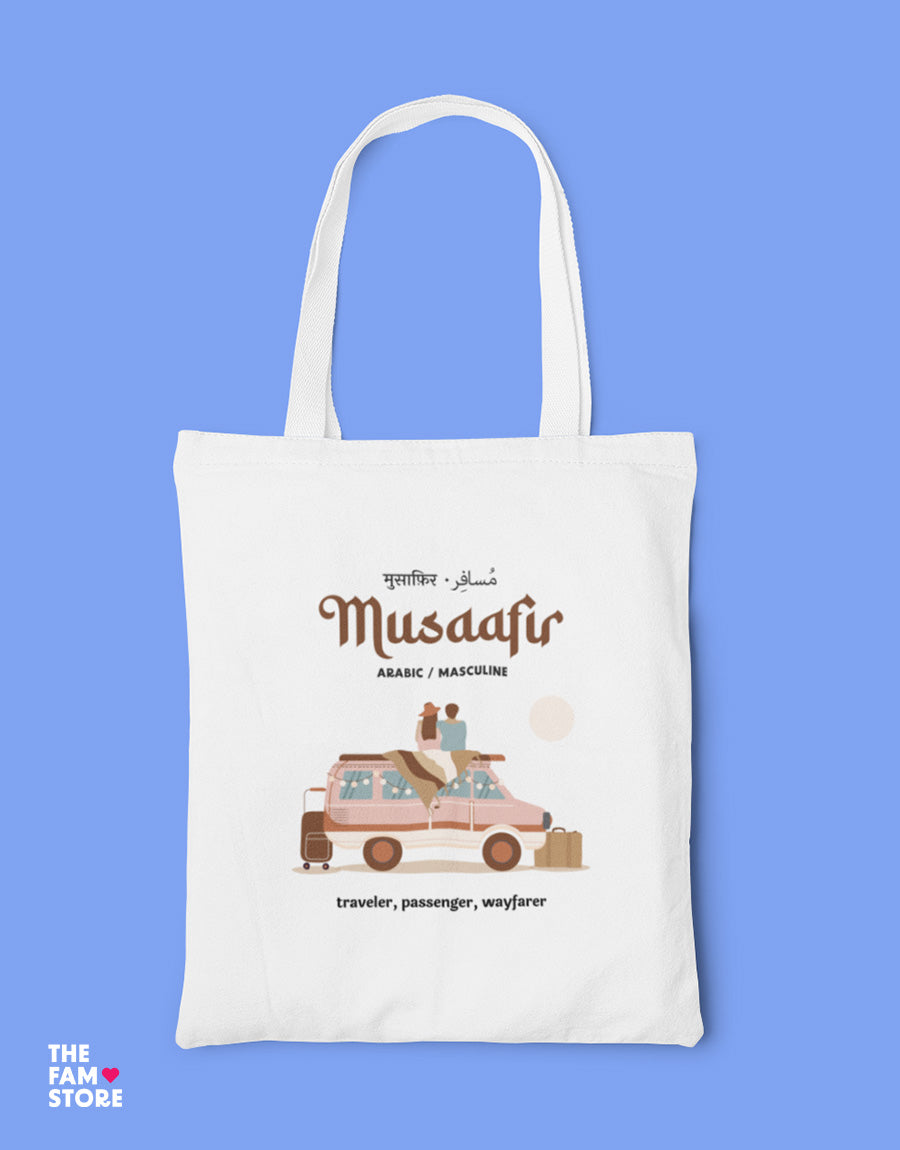 Musaafir Zipper Tote Bag | Eco-friendly & Stylish