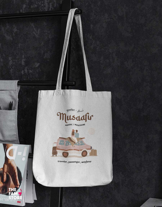 Musaafir Zipper Tote Bag | Eco-friendly & Stylish